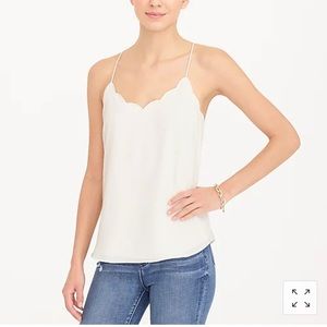 Scalloped Cami j crew size 4 cream